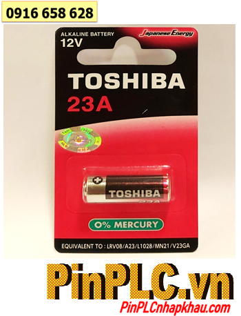 Pin Toshiba A23 (LRV08, 23A,A23S,L1028) Alkaline chính hãng _Vỉ 1viên